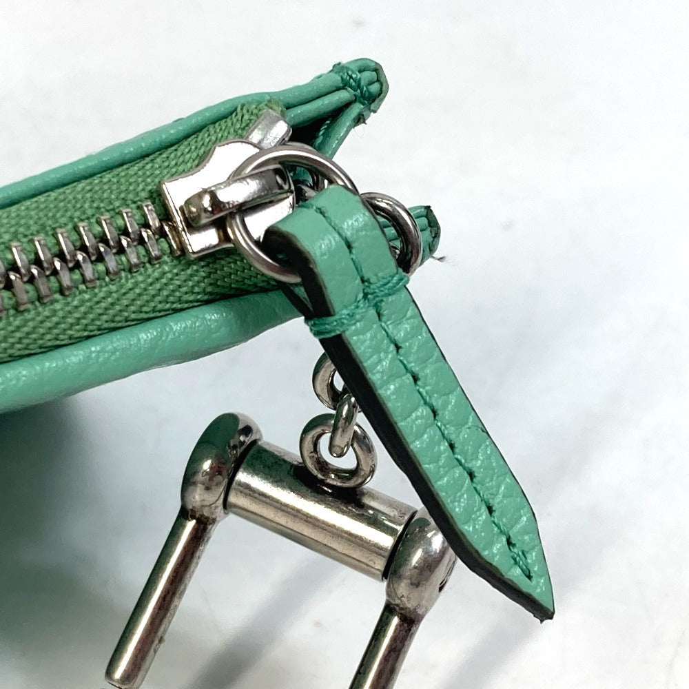 GUCCI 701070 GGマーモント カードケース コインケース レザー レディース グリーン系