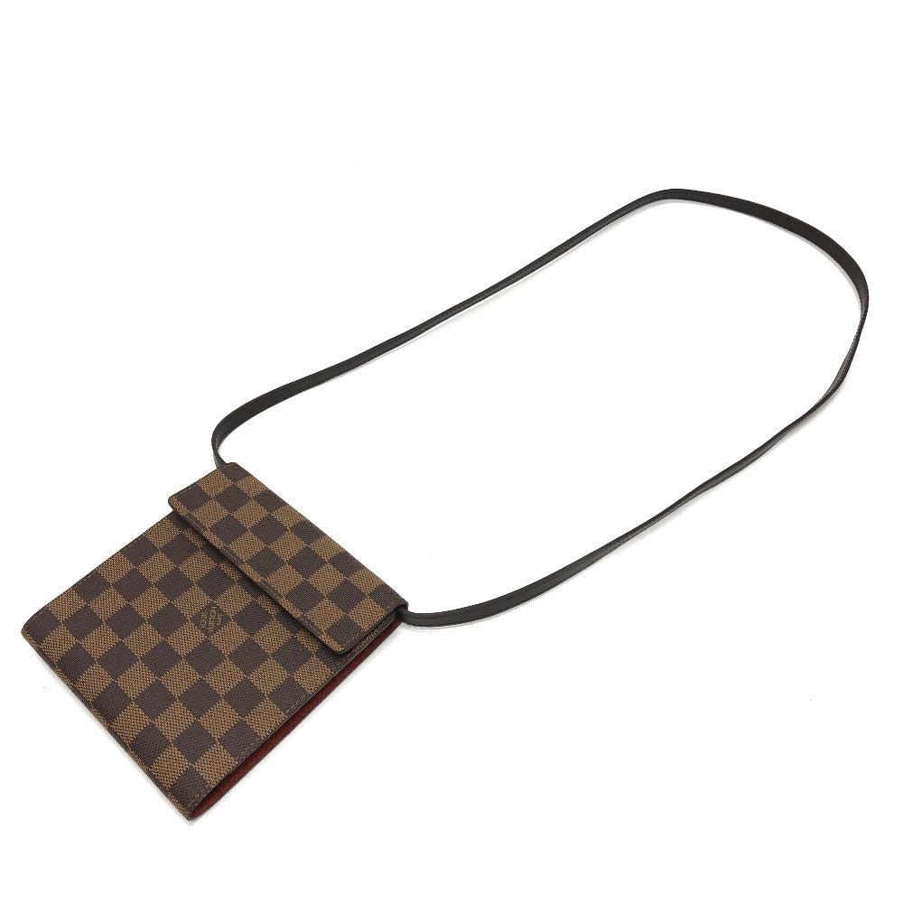 LOUIS VUITTON N62935 Damier Canvas CD Case/DVD Bag, Crossbody Shoulder Bag, Unisex, Brown