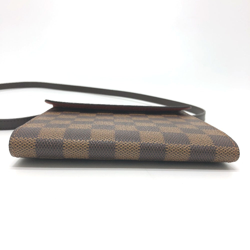 LOUIS VUITTON N62935 Damier Canvas CD Case/DVD Bag, Crossbody Shoulder Bag, Unisex, Brown