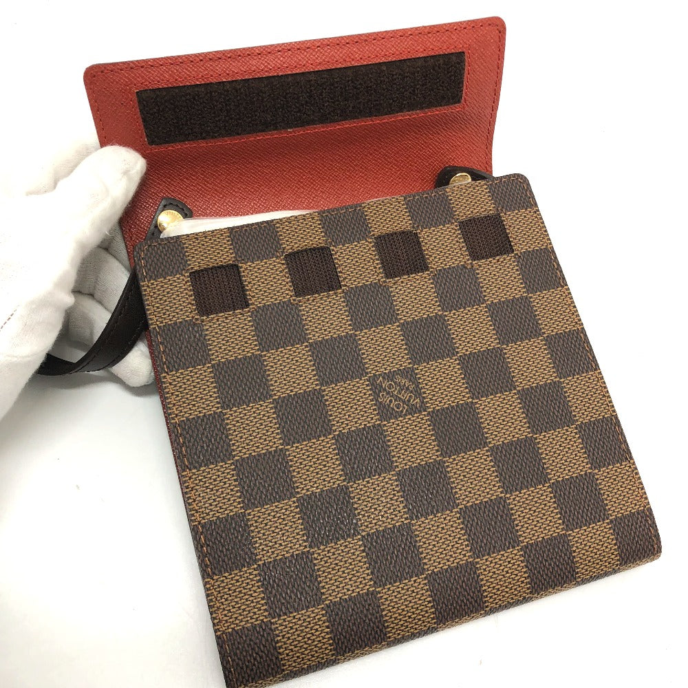 LOUIS VUITTON N62935 Damier Canvas CD Case/DVD Bag, Crossbody Shoulder Bag, Unisex, Brown