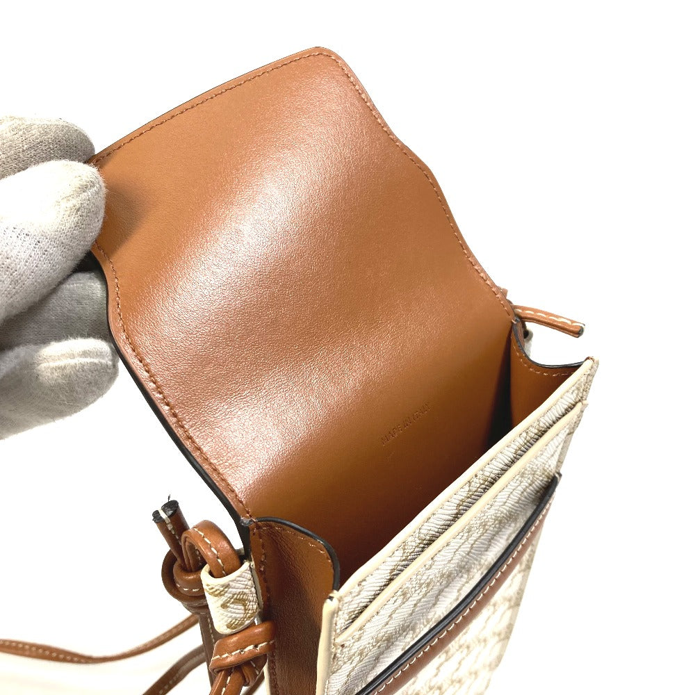 CELINE 10G332CQD トリオンフ フォンケース バイルポーチ カバン ショルダーバッグ ポシェット 肩掛け スマートフォンケース PVC/ナイロン レディース ベージュ