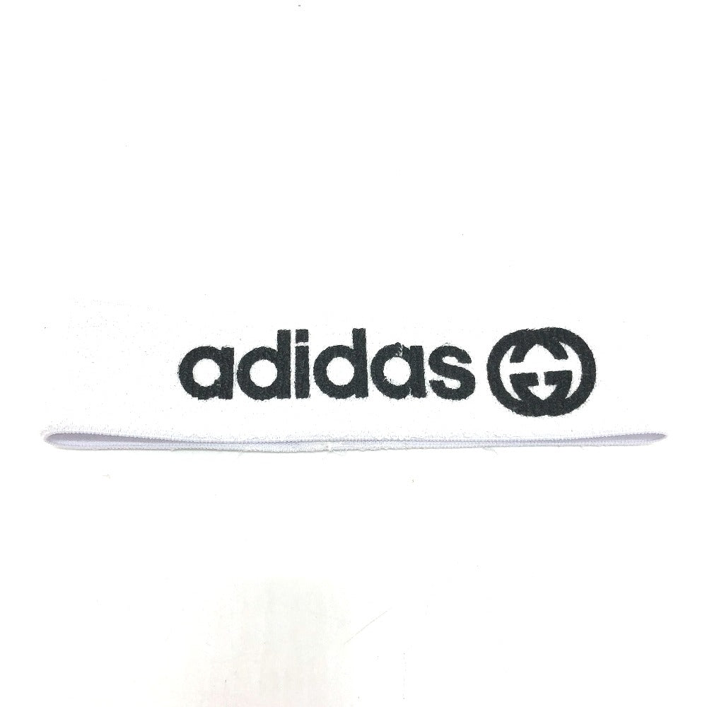 GUCCI 703594 ロゴ アディダス adidas コラボ ヘアアクセサリー/ロゴ ヘアバンド ポリエステル レディース ホワイト