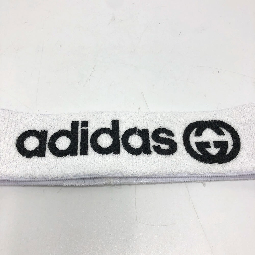 GUCCI 703594 ロゴ アディダス adidas コラボ ヘアアクセサリー/ロゴ ヘアバンド ポリエステル レディース ホワイト