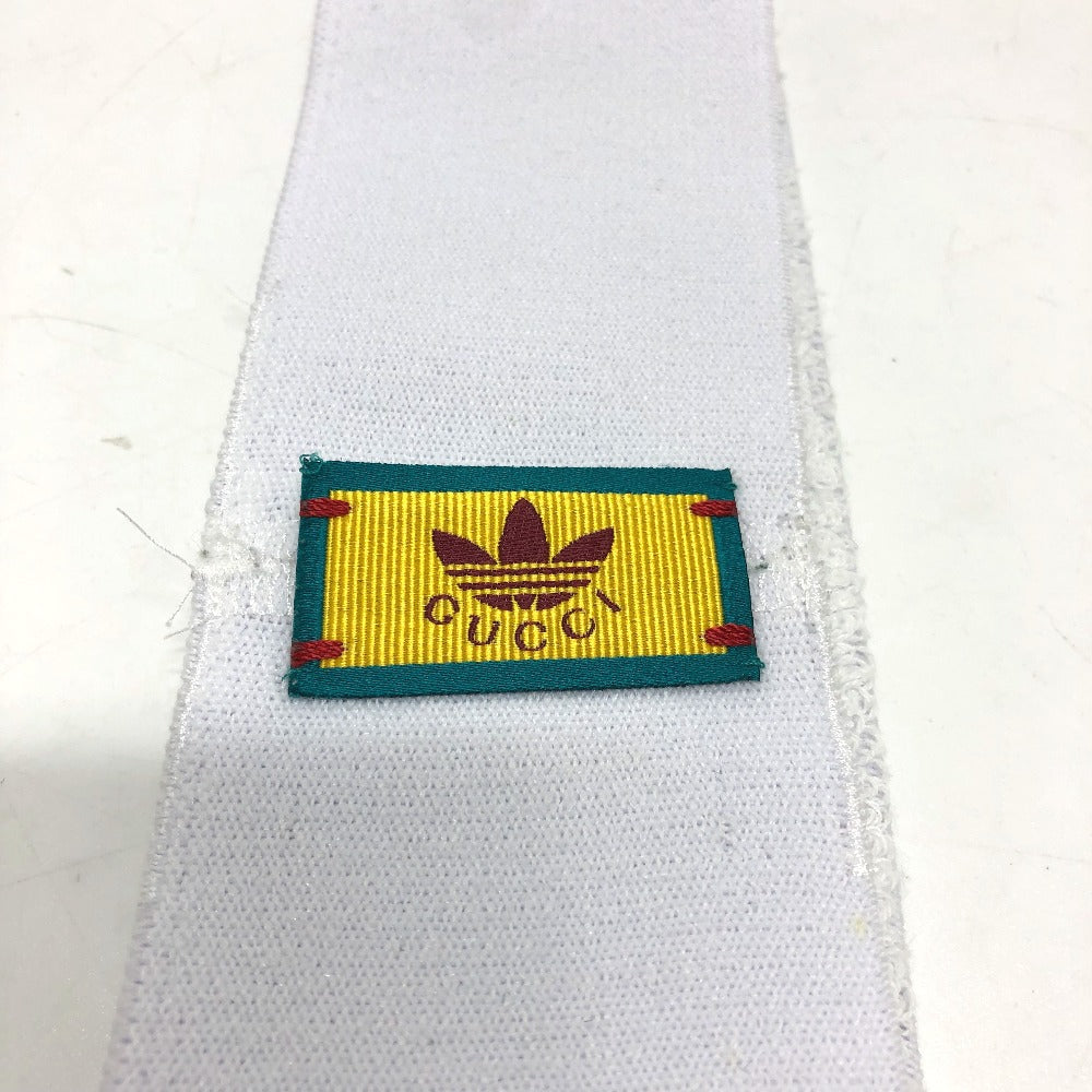 GUCCI 703594 ロゴ アディダス adidas コラボ ヘアアクセサリー/ロゴ ヘアバンド ポリエステル レディース ホワイト