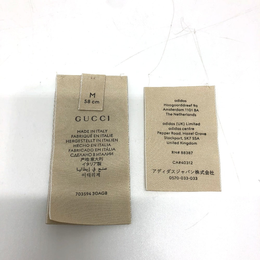 GUCCI 703594 ロゴ アディダス adidas コラボ ヘアアクセサリー/ロゴ ヘアバンド ポリエステル レディース ホワイト