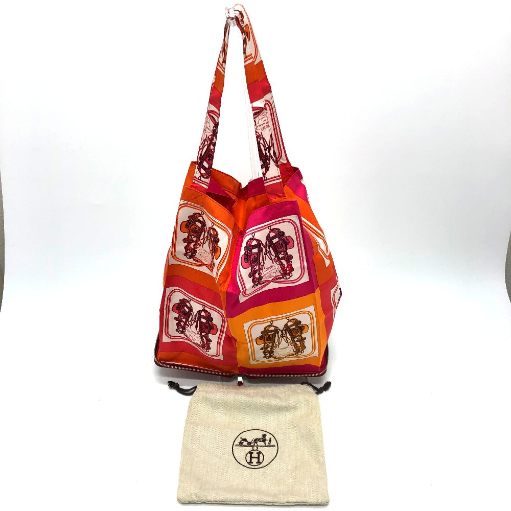 HERMES Silky Pop Handbag, Bride de Gala Bag, Shopping Bag, Tote Bag, Buffle Skipper, Women's, Rouge Ash, Red