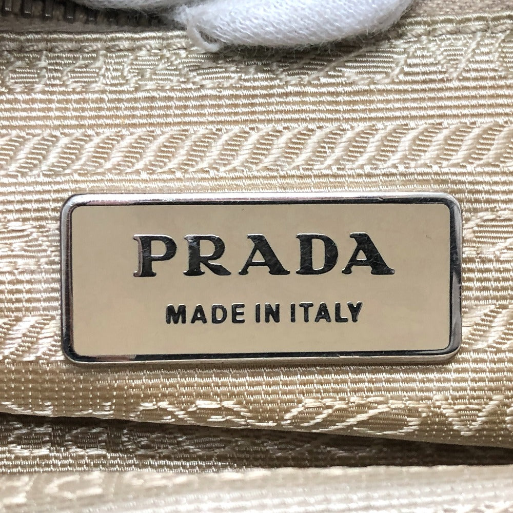 PRADA logo one-shoulder bag, handbag, shoulder bag, nylon, women's, white