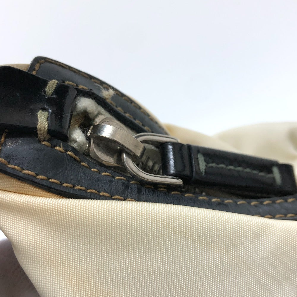 PRADA logo one-shoulder bag, handbag, shoulder bag, nylon, women's, white
