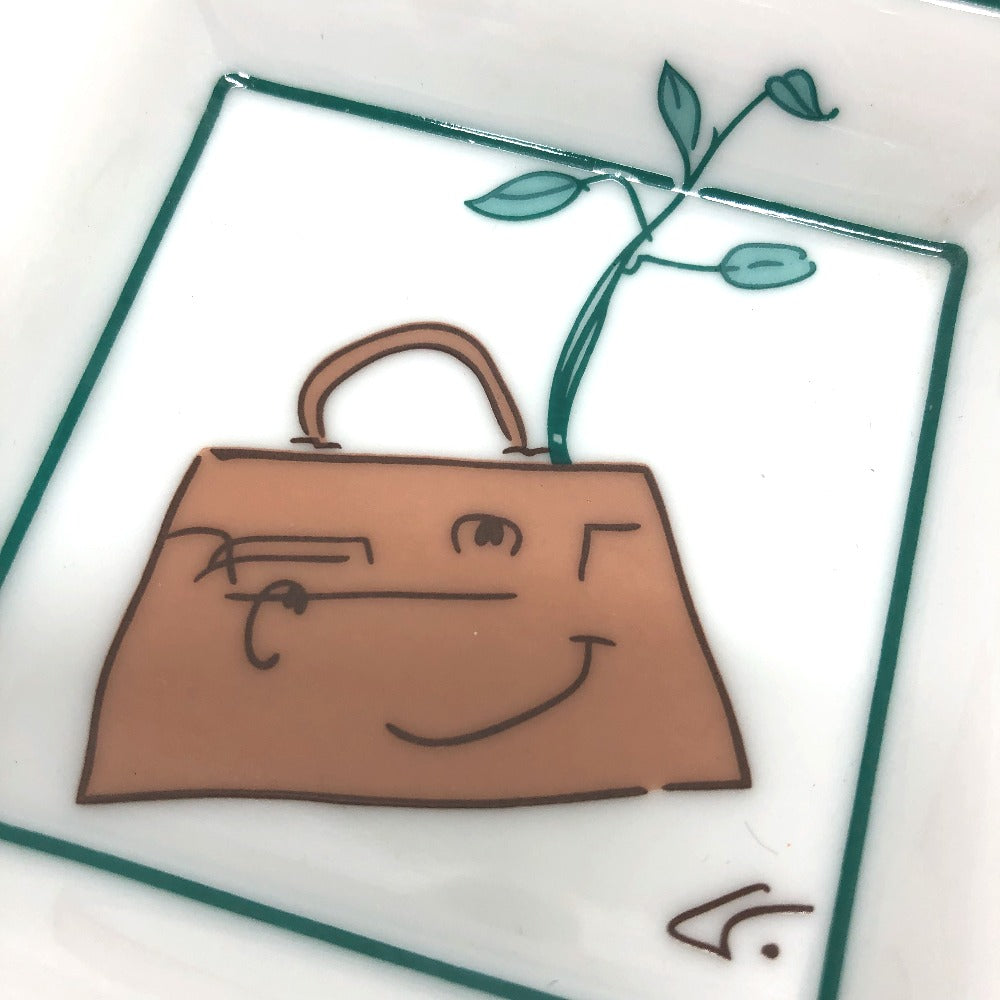 HERMES Kelly Doll Ashtray, Mini Tray, Small Item Holder, Ceramic Ashtray, Unisex, White