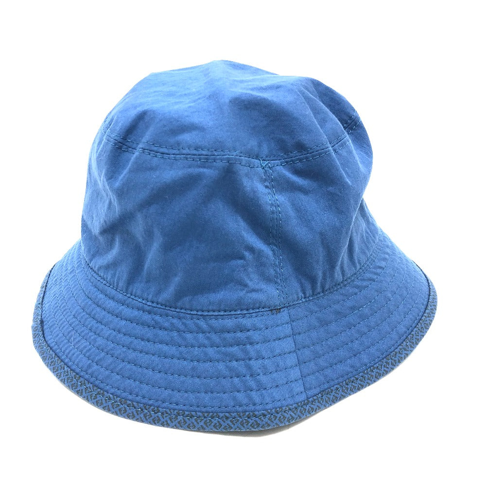 FENDI FSQ104 Zucchino Bucket Hat, Logo, Cotton, Women's, Navy