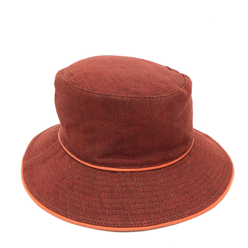 HERMES Men's Linen Hat in Bordeaux