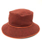 HERMES Men's Linen Hat in Bordeaux