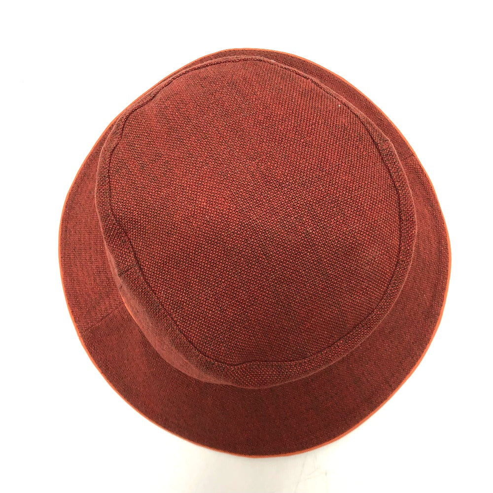 HERMES Men's Linen Hat in Bordeaux