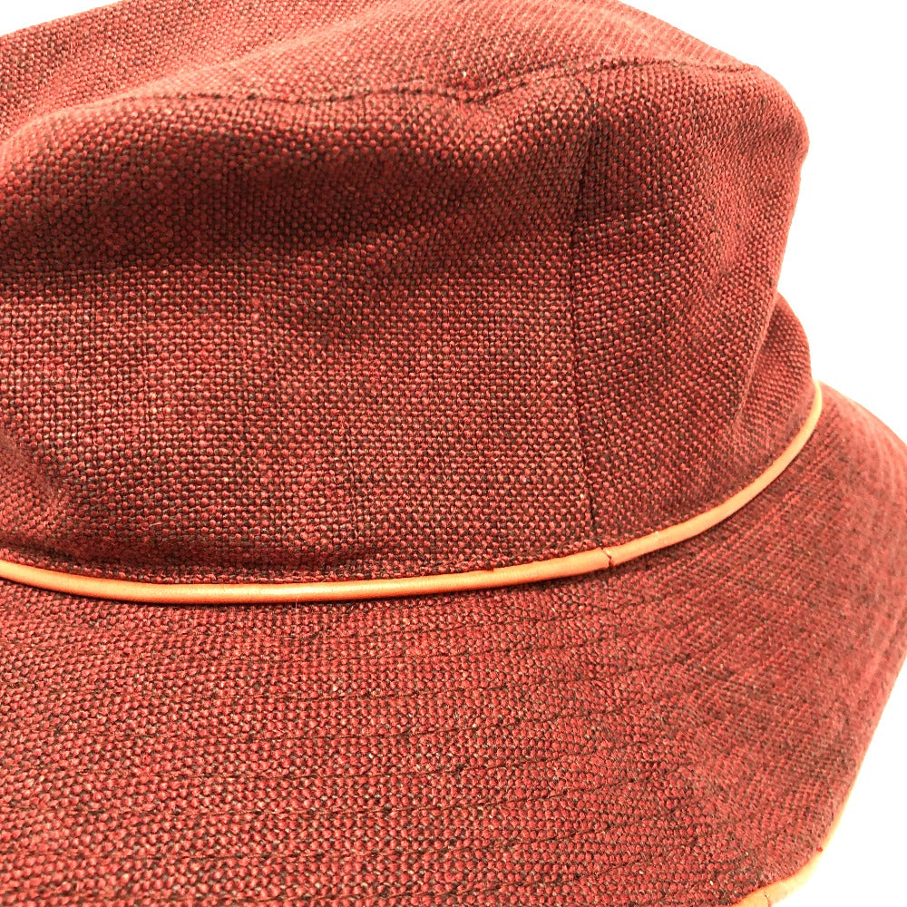 HERMES Men's Linen Hat in Bordeaux