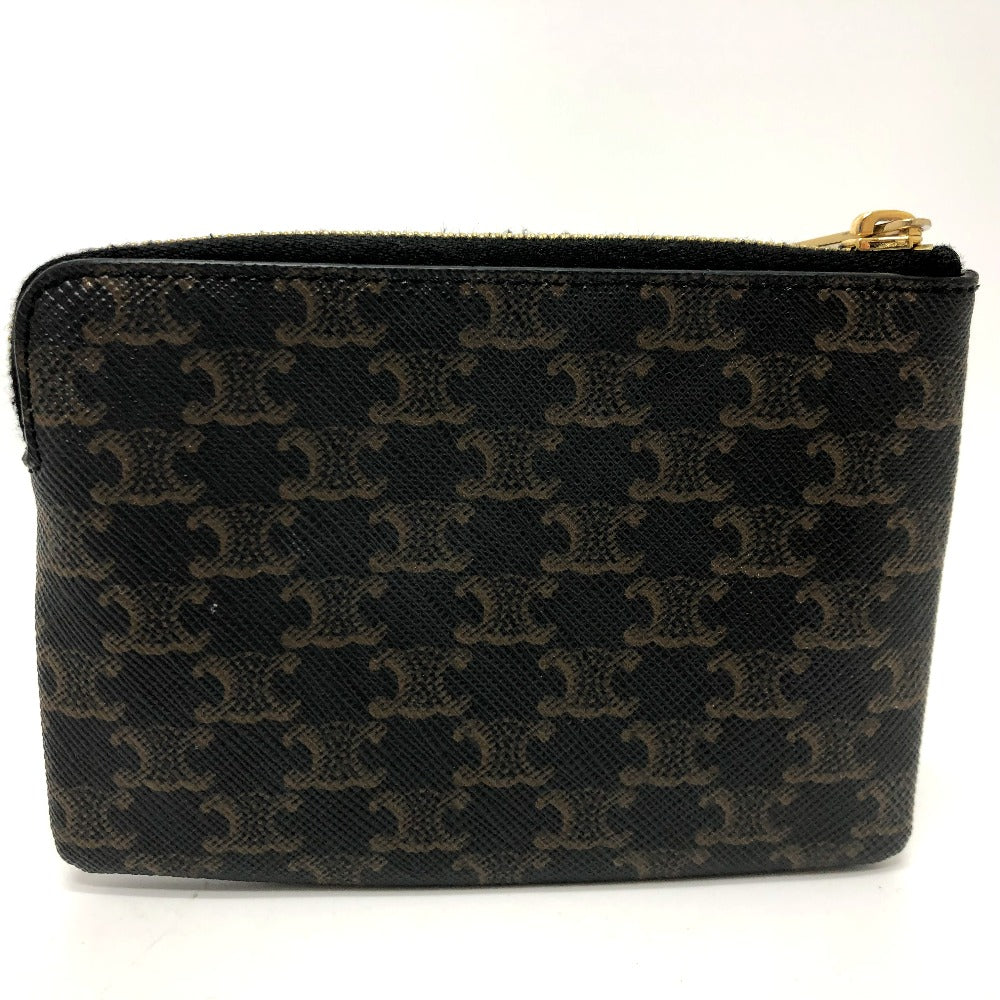 CELINE 10C662CA2 トリオンフ 小物入れ 小銭入れ コインケース PVC/レザー ユニセックス ブラウン