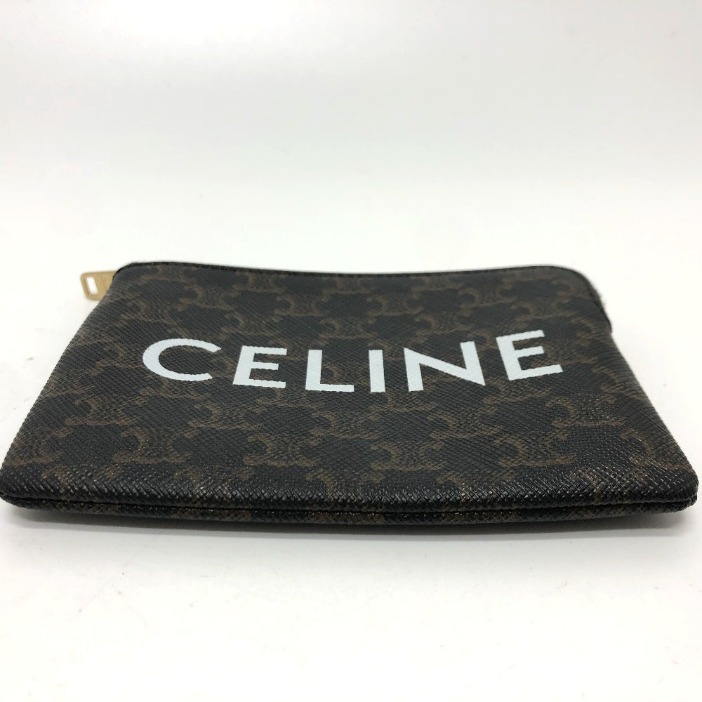 CELINE 10C662CA2 トリオンフ 小物入れ 小銭入れ コインケース PVC/レザー ユニセックス ブラウン