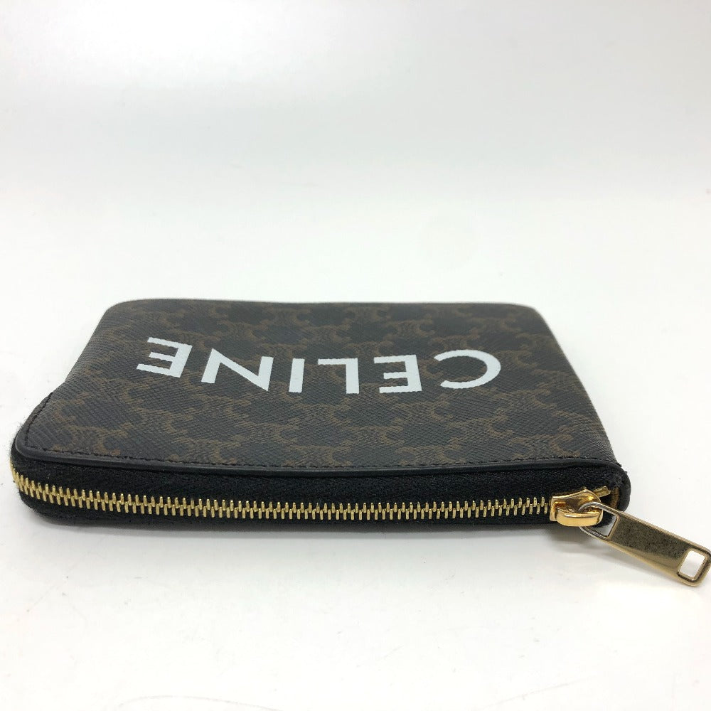CELINE 10C662CA2 トリオンフ 小物入れ 小銭入れ コインケース PVC/レザー ユニセックス ブラウン