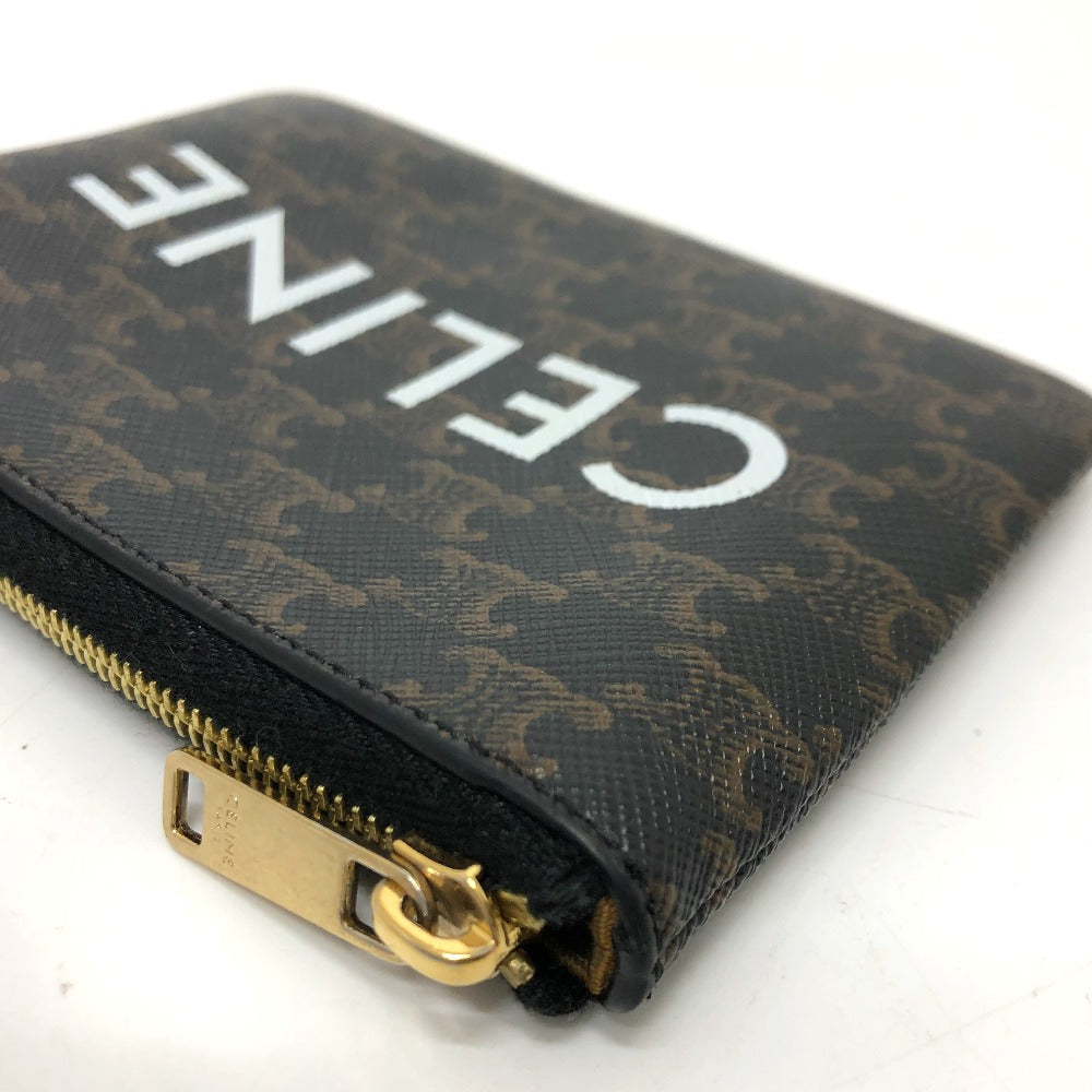 CELINE 10C662CA2 トリオンフ 小物入れ 小銭入れ コインケース PVC/レザー ユニセックス ブラウン
