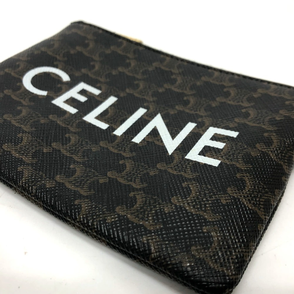 CELINE 10C662CA2 トリオンフ 小物入れ 小銭入れ コインケース PVC/レザー ユニセックス ブラウン