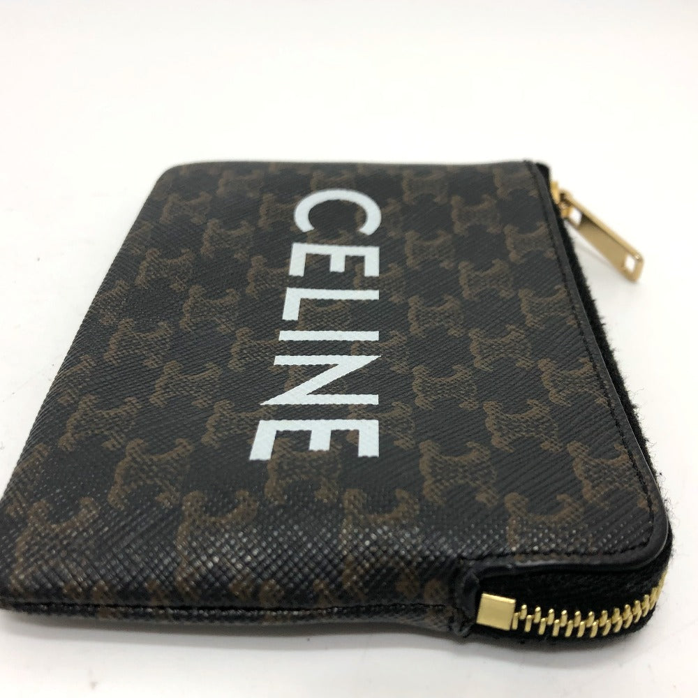 CELINE 10C662CA2 トリオンフ 小物入れ 小銭入れ コインケース PVC/レザー ユニセックス ブラウン