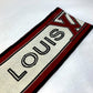 LOUIS VUITTON ロゴ マフラー ウール メンズ レッド