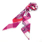 HERMES Bella Scrunchie Hair Tie, Silk Scrunchie, Pink, Women's