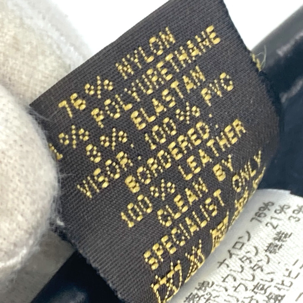 LOUIS VUITTON モノグラム 帽子 サンバイザー ナイロン レディース ブラック