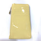 Dior Cannage Card Case, Business Card Holder, Patent Leather Coin Case, Enamel, Women's, Beige