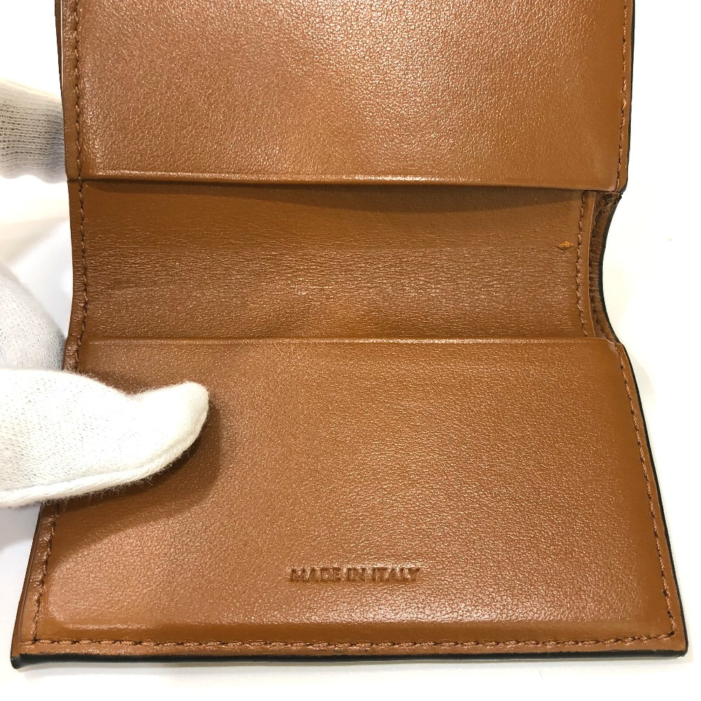 CELINE トリオンフ スモール トリフォールド コンパクトウォレット 3つ折り財布 PVC/レザー レディース ブラウン