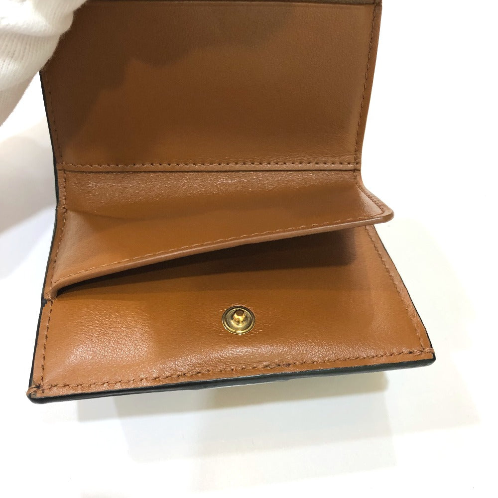 CELINE トリオンフ スモール トリフォールド コンパクトウォレット 3つ折り財布 PVC/レザー レディース ブラウン