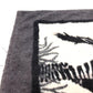 HERMES Zebra Print Towel Blanket, Cotton, Unisex, Black