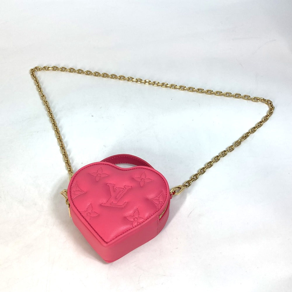LOUIS VUITTON M81893 モノグラム バブルグラム ポップマイハート・ポーチ  チェーン カバン 2WAYバッグ ハンドバッグ ショルダーバッグ レザー レディース ドラゴンフルーツ ピンク - brandshop-reference