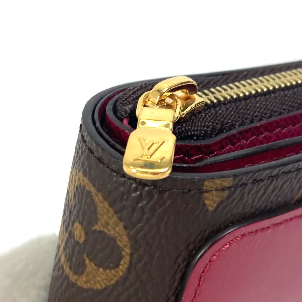 LOUIS VUITTON M82377 モノグラム ポルトフォイユ ルー 2つ折り財布 モノグラムキャンバス レディース フーシャ ブラウン