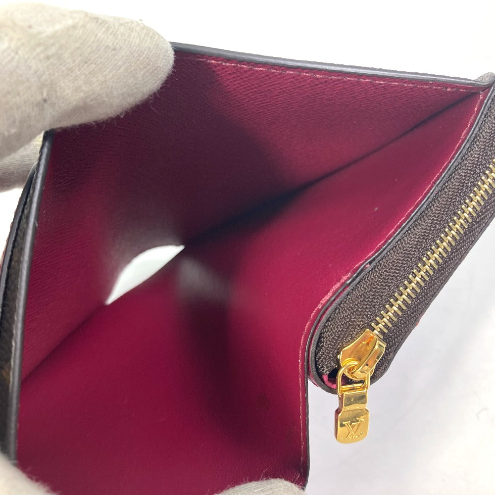 LOUIS VUITTON M82377 モノグラム ポルトフォイユ ルー 2つ折り財布 モノグラムキャンバス レディース フーシャ ブラウン