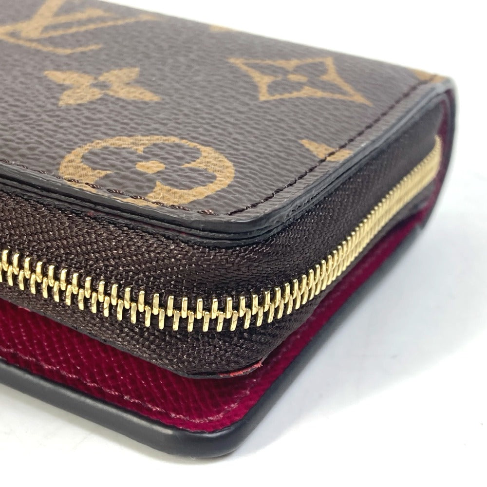 LOUIS VUITTON M82377 モノグラム ポルトフォイユ ルー 2つ折り財布 モノグラムキャンバス レディース フーシャ ブラウン
