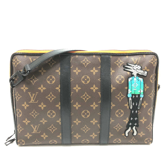 LOUIS VUITTON M80130 モノグラム LVフレンズ キーポルポーチ カバン/肩掛け ハンドバッグ モノグラムキャンバス メンズ ブラウン