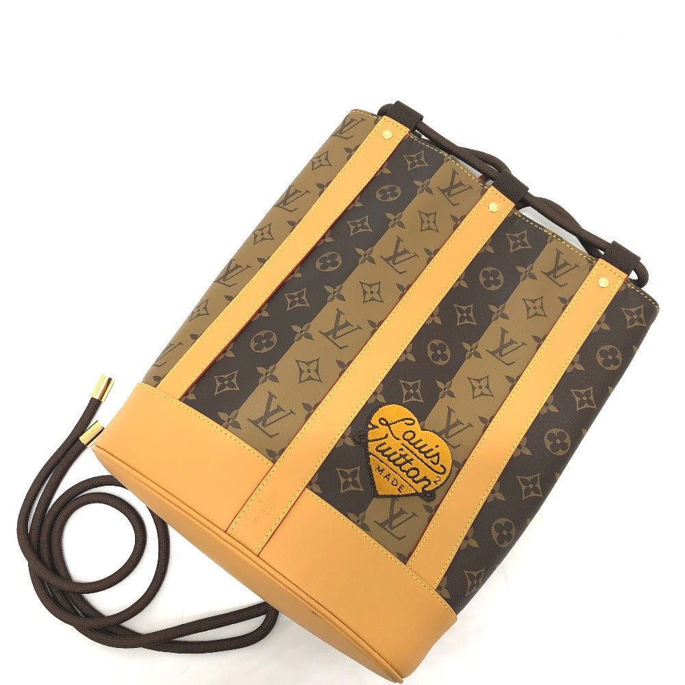 LOUIS VUITTON M45968 モノグラム ランドネ メッセンジャー ストライプ カバン ショルダーバッグ モノグラムキャンバス メンズ ブラウン