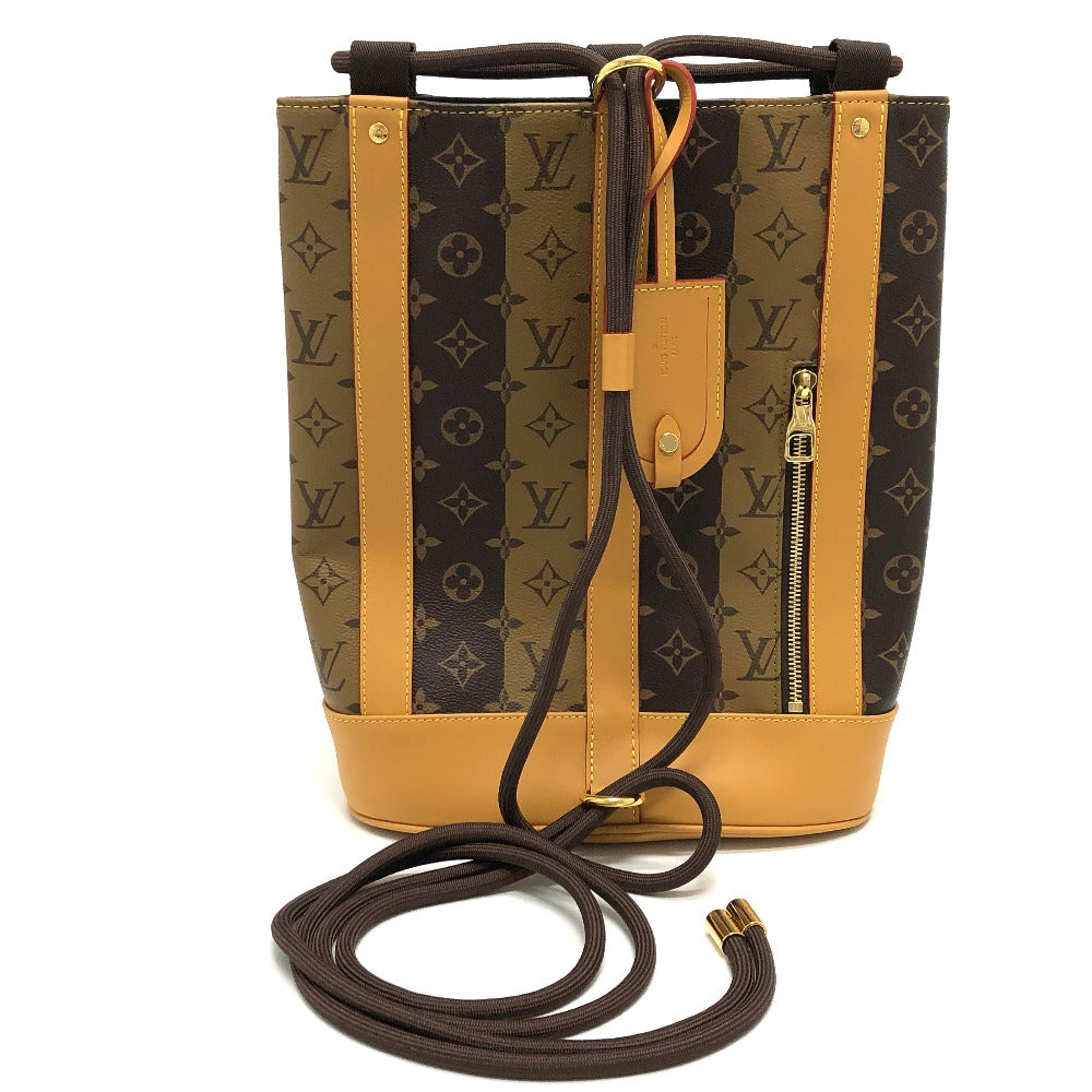 LOUIS VUITTON M45968 モノグラム ランドネ メッセンジャー ストライプ カバン ショルダーバッグ モノグラムキャンバス メンズ ブラウン