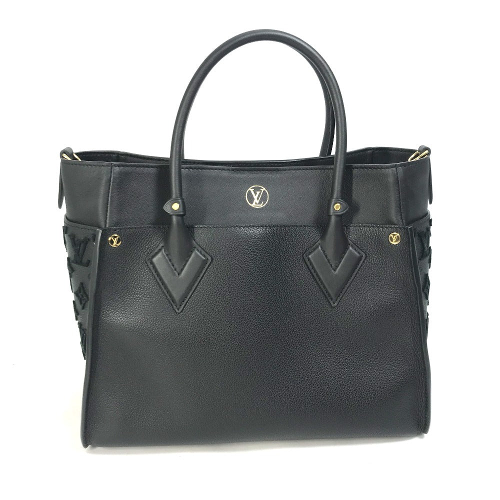 LOUIS VUITTON M53826 モノグラムタフタージュ LVロゴ オンマイサイドMM カバン 2WAY トートバッグ 肩掛け ショルダーバッグ ハンドバッグ レザー レディース - brandshop-reference