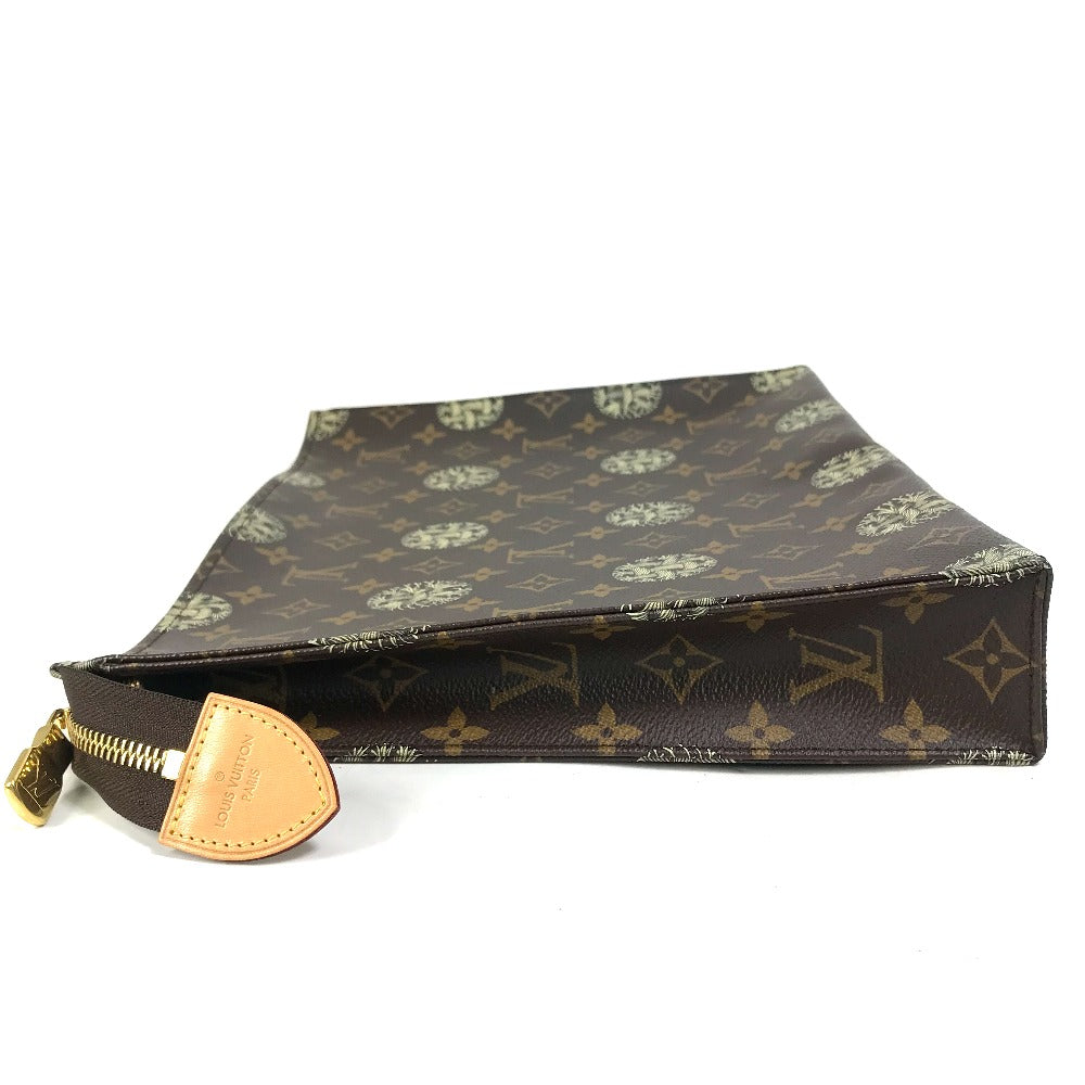 LOUIS VUITTON M41513 Monogram Christopher Nemeth Rope Pochette Voyage Clutch Bag in Monogram Canvas, Brown, for Men