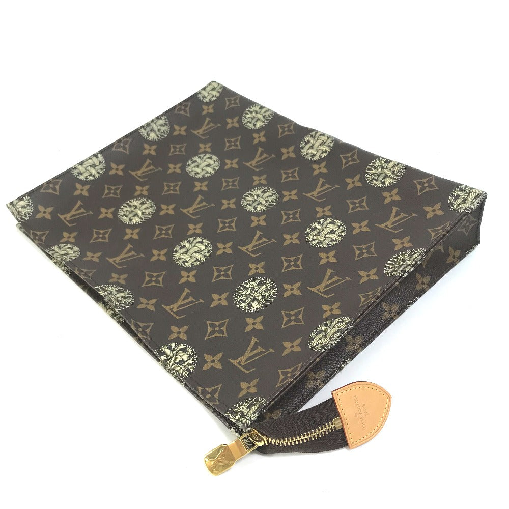 LOUIS VUITTON M41513 Monogram Christopher Nemeth Rope Pochette Voyage Clutch Bag in Monogram Canvas, Brown, for Men