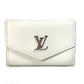 LOUIS VUITTON M68482 Portefeuille Lock Mini Compact Wallet, Tri-fold Leather, Women's, White