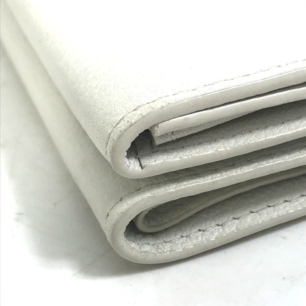 LOUIS VUITTON M68482 Portefeuille Lock Mini Compact Wallet, Tri-fold Leather, Women's, White