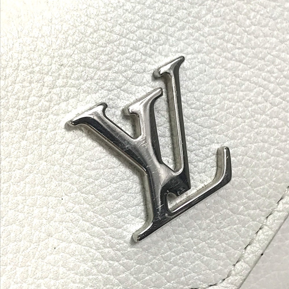 LOUIS VUITTON M68482 Portefeuille Lock Mini Compact Wallet, Tri-fold Leather, Women's, White