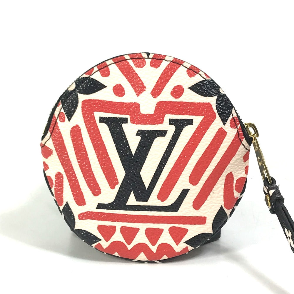 LOUIS VUITTON M69505 LVクラフティ ポルトモネ ロン 小銭入れ 丸型 コインケース モノグラムキャンバス レディース レッド×ホワイト×ブラック
