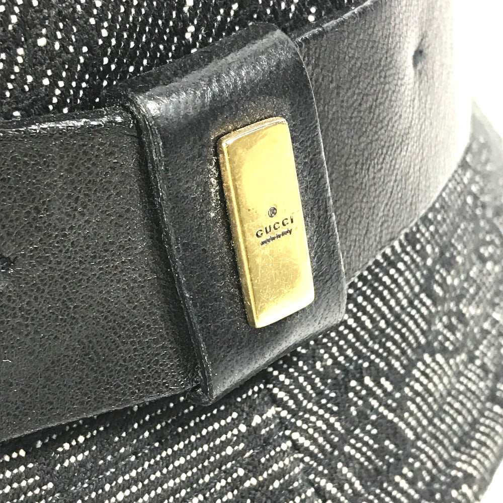 GUCCI GG denim bucket hat in GG canvas, women's, black and gray