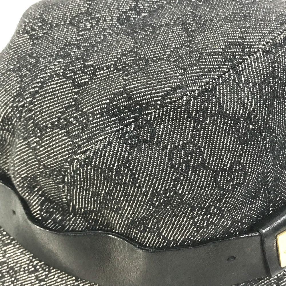GUCCI GG denim bucket hat in GG canvas, women's, black and gray