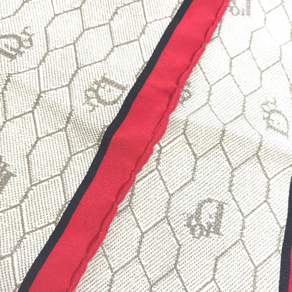 Dior Honeycomb Print Silk Handkerchief Scarf for Women, Beige, Red, and Black