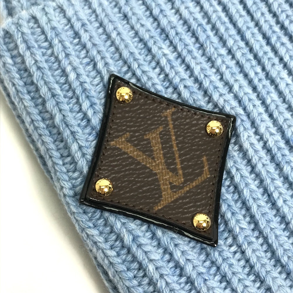 LOUIS VUITTON M76710 モノグラム ボネ LV 帽子 ビーニー ニットキャップ ニット帽 ウール メンズ ブルー