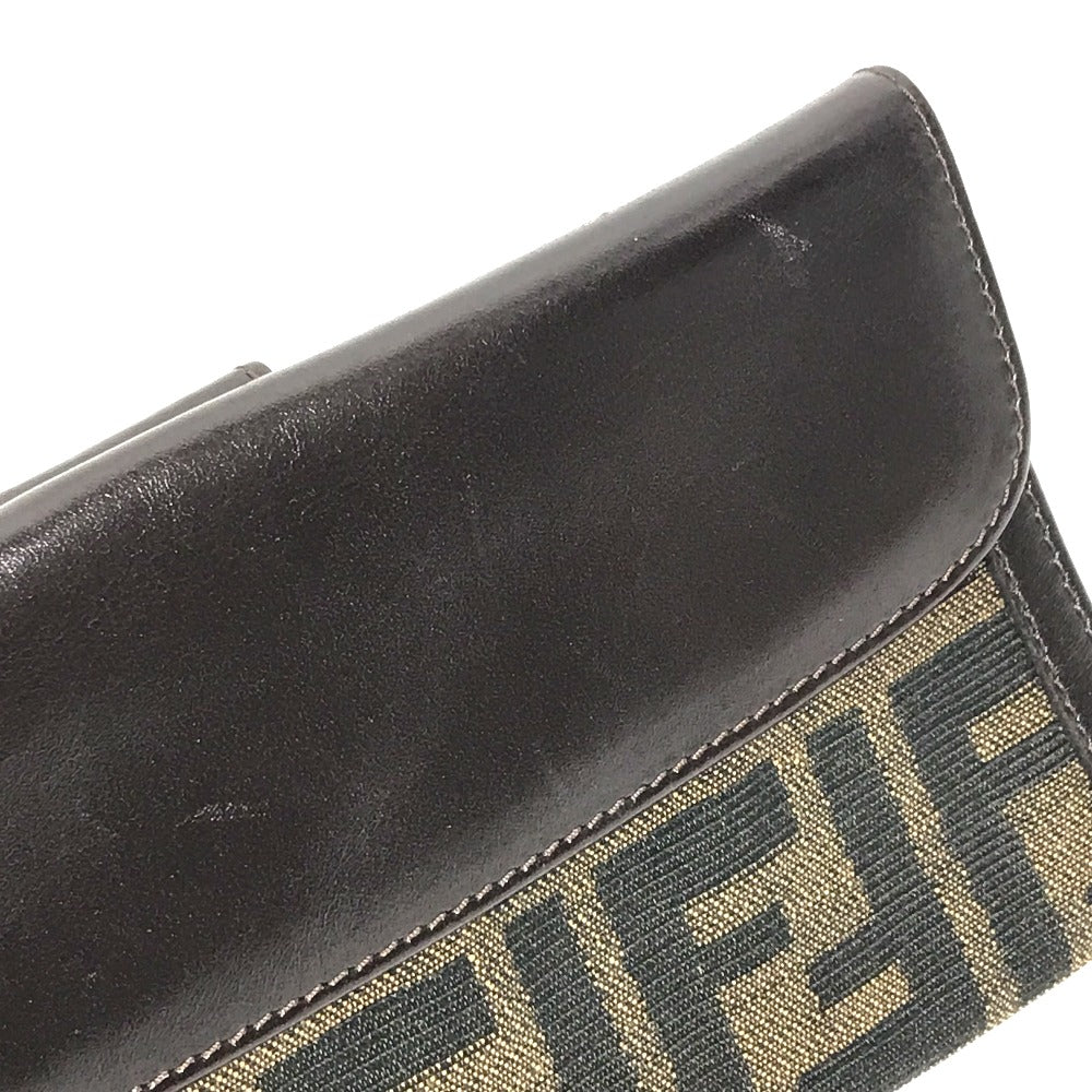 FENDI 2804-01339 ズッカ 札入れ Wホック 長財布 キャンバス/レザー メンズ - brandshop-reference